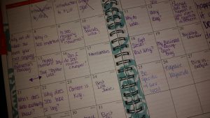 Blogging Calendar